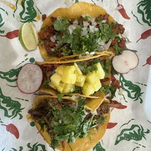 I got 3 tacos, and all 3 were delicious and flavorful. I don't remember which ones I got