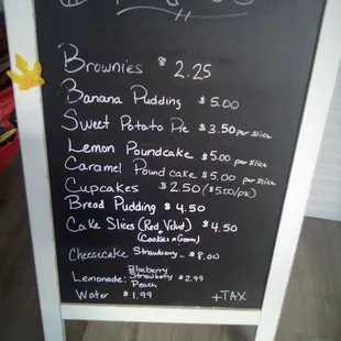 Menu board