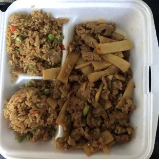 Szechuan Beef with fried rice