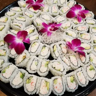 California rolls platter $52 (as of 3/13/21)
