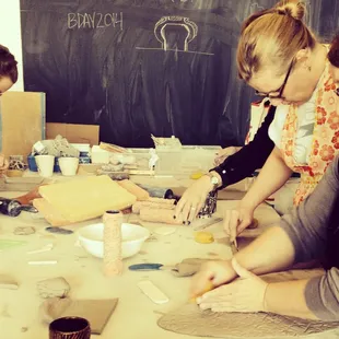Students at the Soap Dish Workshop