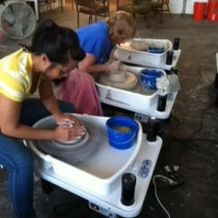 Students hard at work.