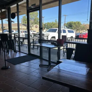 Plenty of seating indoor, and even some outdoor as well.