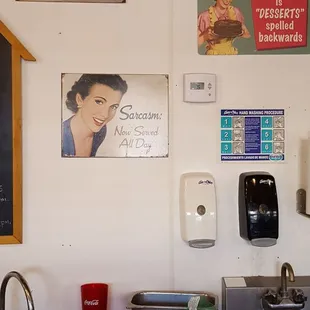 Wall behind lunch counter, Part 2