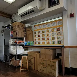 Right side area when walking in