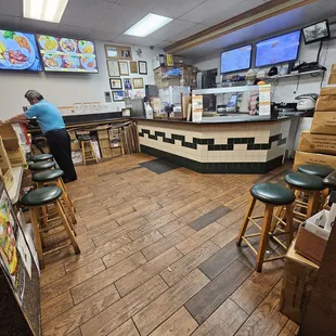 Right inside the door.