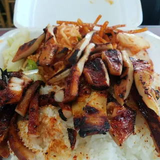Spicy BBQ Ika Plate