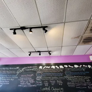 My view of back wall and Super Size Menu Chalkboards.  9/5/2024