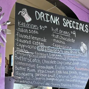 So many fun drinks to choose from