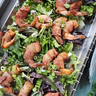 Bacon wrapped shrimp