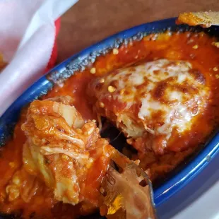 Lunch lasagna in progress