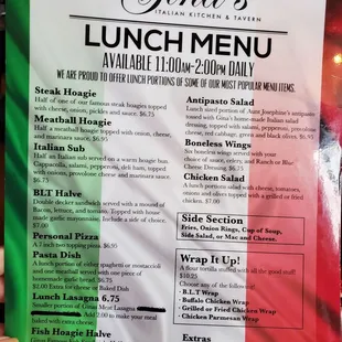 Lunch specials