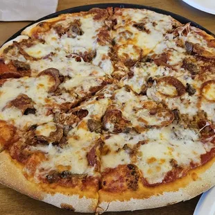 The Godfather plus onions and extra sauce. Great! A bit thick but not too thick.