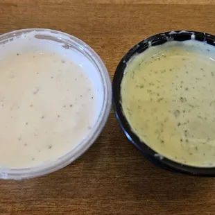 Nice ranch and also a cilantro dressing that I love.