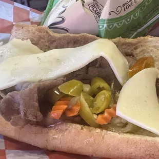 Italian beef sandwich