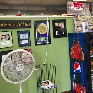 a fan in a store