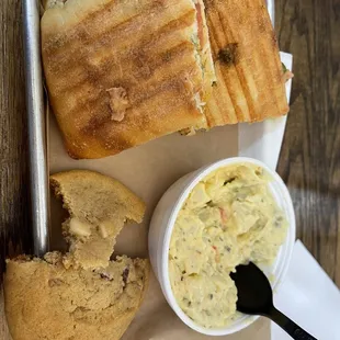 Chicken pesto panini, potato salad