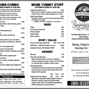 Lunch Menu