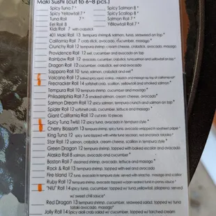 a list of the ingredients of the dish