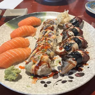 sushi, sushi and sashimi, sashimi, food