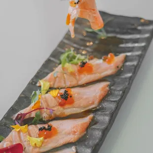 Seared Salmon with Truffle Oil