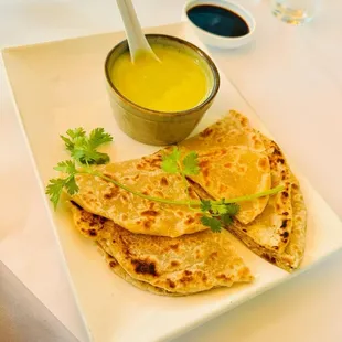 Roti with Green Curry
