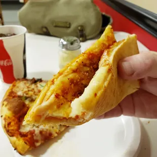 Cheese pizza &amp; supreme