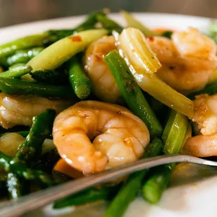 Spicy Asparagus Shrimp for $28