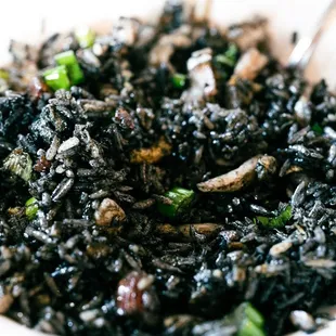 Squid Ink Fried Rice for $24