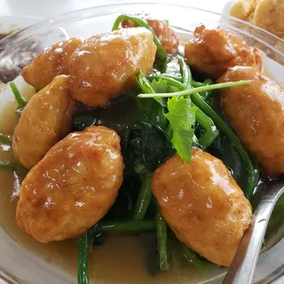 Pei Pa Tofu with Spinach