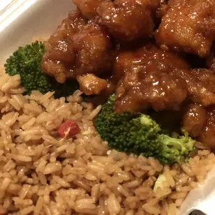 General Tso is s heavier dish but good. Tastes like a slightly savorier orange chicken. Make sure to ask for spice if you like it hot!