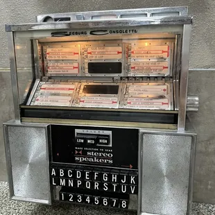 Jukebox at each booth