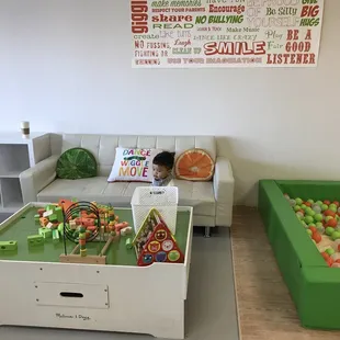 Play area and seating