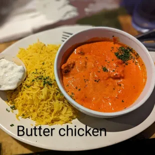 butter chicken and rice