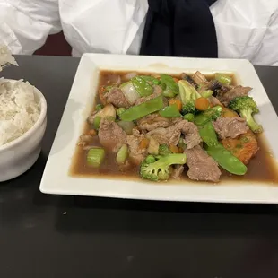 Thai style egg foo young with beef.