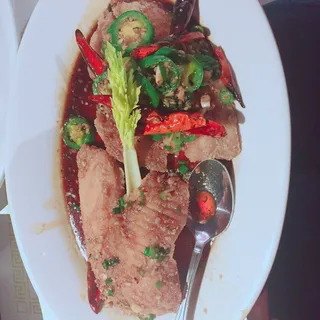 Fried Tilapia Filet with Chili and Garlic