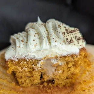 Pumpkin Chai tea cupcake