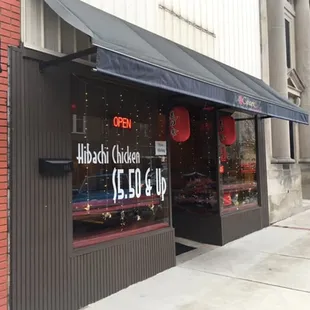 the front of the store