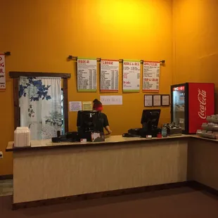 the front desk of a restaurant