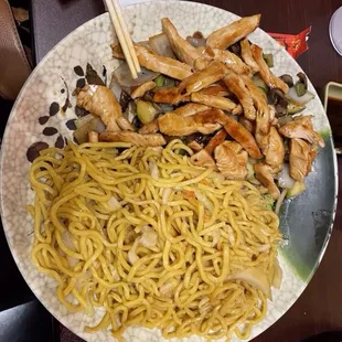 Chicken teriyaki with noodles