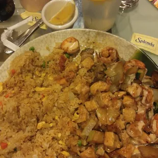 Chicken and shrimp hibachi, yum
