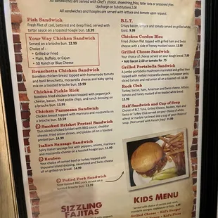 menu, burgers