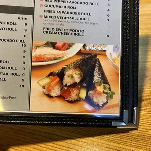 Sushi hand roll