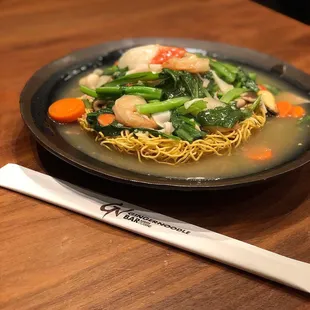 Seafood Pan Fried Noodles