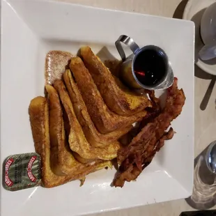 Cinnamon  French Toast with Bacon.