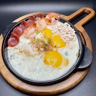 Thai pan fried egg on breakfast menu