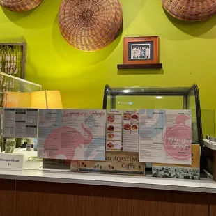 Front entrance with menu