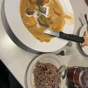 a plate of food on a table