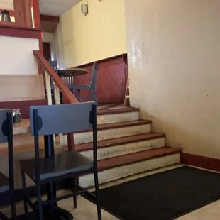 split level seating or more private room for small group.