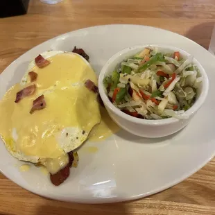 Apple slaw and Benedict